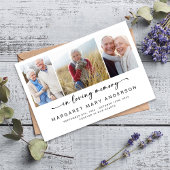 愛する記憶で4つの写真葬儀悔やみや弔慰 サンキューカード