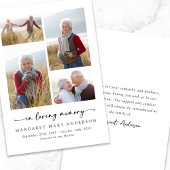 愛する記憶で4つの写真葬儀悔やみや弔慰 サンキューカード