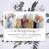 愛する記憶で4つの写真葬儀悔やみや弔慰 サンキューカード