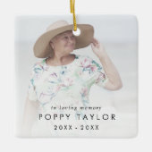 愛する記憶におばあちゃんの写真追悼碑 セラミックオーナメント (正面)