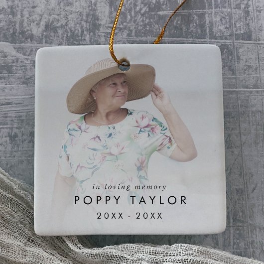 愛する記憶におばあちゃんの写真追悼碑 セラミックオーナメント