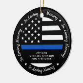 愛する記憶に警察の薄いブルーライン記念 セラミックオーナメント (左)
