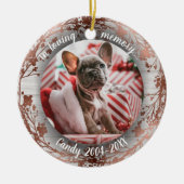 愛する記憶に | ペットの写真 追悼用 フォイル リース セラミックオーナメント (正面)