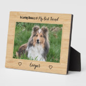 愛する記憶に ペット ドッグ 追悼 フォトプラーク (側面)