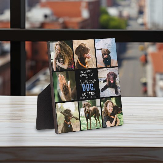 愛する記憶に '世界で最高の犬' 思い出の写真 フォトプラーク