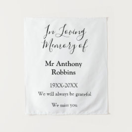 愛する記憶に 名の葬儀 記憶の記念品 タペストリー