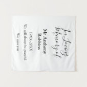 愛する記憶に 名の葬儀 記憶の記念品 タペストリー (正面(横))