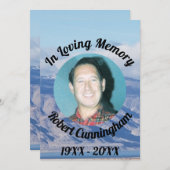 愛する記憶に　山の写真　メモリアルカード 招待状 (正面/裏面)