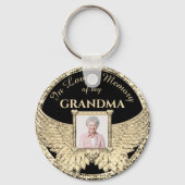 愛する記憶のおばあちゃん写真記念キーチェーン キーホルダー (正面)