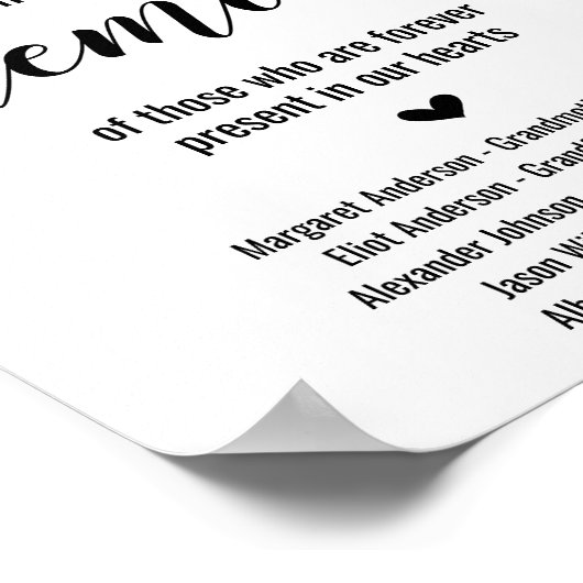 愛する記憶のひまわり結婚のサイン ポスター (角)