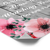 愛する記憶のウェディングサイン | ラスティックウッド フラワル ポスター (角)