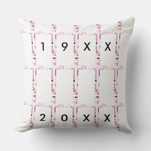 愛する記憶のクロスピンクの枕3人を伝える クッション (正面)
