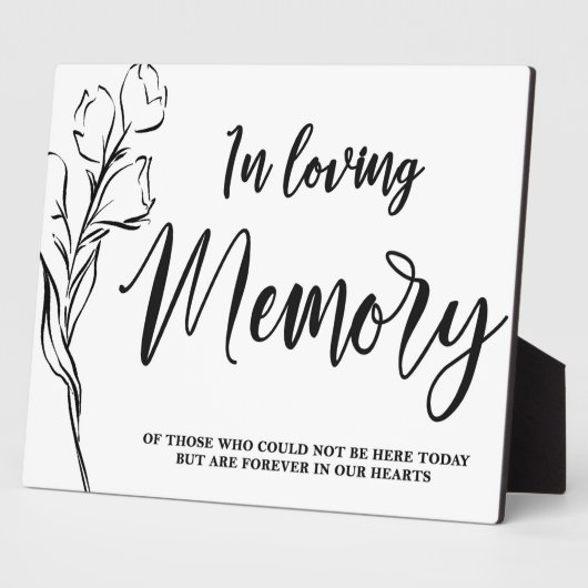 愛する記憶のサインで表の上のプレートとイーゼル フォトプラーク (側面)