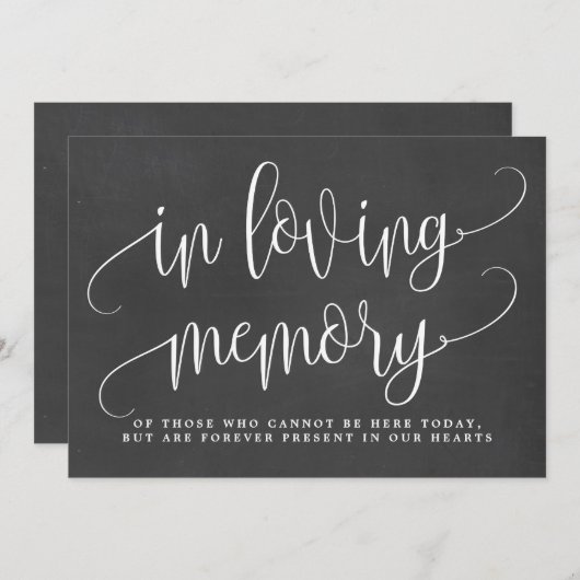 愛する記憶のサインで – 美しい書道チョーク (正面/裏面)