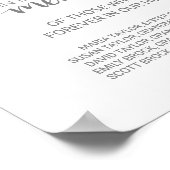 愛する記憶のサインのシルバーグレー書 ポスター (角)