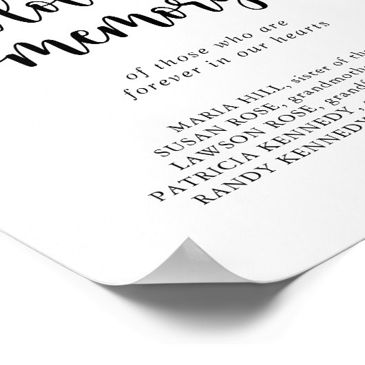 愛する記憶のサインのミニマルな緑のユーカリ ポスター (角)