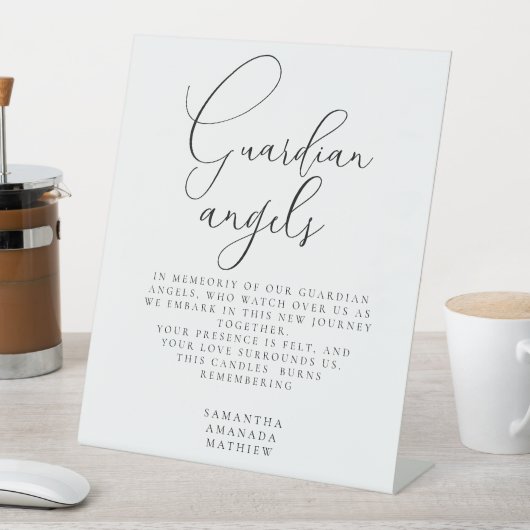 愛する記憶のサインの結婚守護天使 台座サイン (インサイチュ)