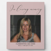 愛する記憶のサインTabletop Plak with Easel フォトプラーク (正面)