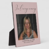 愛する記憶のサインTabletop Plak with Easel フォトプラーク (側面)