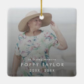 愛する記憶のシック母メモリアル写真オーバーレイ セラミックオーナメント (裏面)