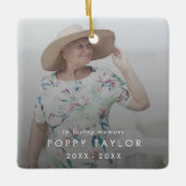 愛する記憶のシック母メモリアル写真オーバーレイ セラミックオーナメント (正面)
