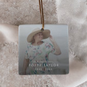 愛する記憶のシック母メモリアル写真オーバーレイ セラミックオーナメント