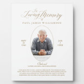 愛する記憶のスクリプト&写真記念品 フォトプラーク (正面)