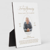 愛する記憶のスクリプト&写真記念品 フォトプラーク (側面)