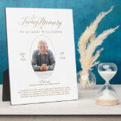 愛する記憶のスクリプト&写真記念品 フォトプラーク (側面)