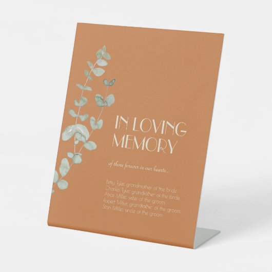 愛する記憶のテラコッタユーカリプトゥスデコ 台座サイン (正面)