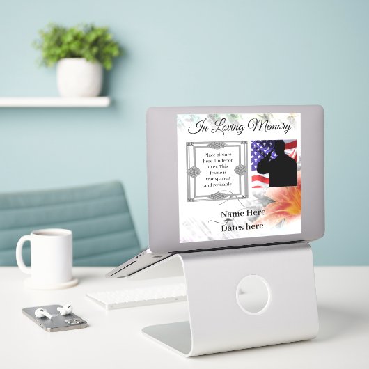 愛する記憶のビニールで シール (デスク上のノートパソコン)