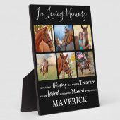 愛する記憶のペット追悼馬 フォトプラーク (側面)