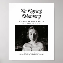 愛する記憶のミニマルレトロ葬写真 ポスター