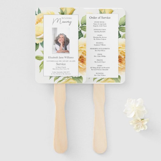 愛する記憶のメモリアルフローラの順序 ハンドファン (正面&裏面)