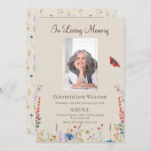 愛する記憶のメモリアルフローラの順序 招待状 (正面/裏面)