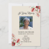 愛する記憶のメモリアル|ポピーの奉仕の順序 招待状 (正面)