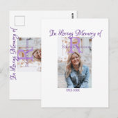 愛する記憶のメモリーを偲んで年nを加えて ポストカード (正面/裏面)