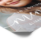 愛する記憶のモダンでエレガントな写真記念 ポスター (角)