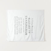 愛する記憶のモダンでシンプルな名言を記念して タペストリー (正面(横))