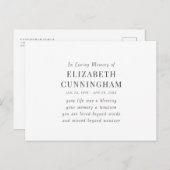 愛する記憶のモダンでシンプルな名言 ポストカード (正面/裏面)