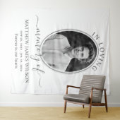 愛する記憶のモノクローム追悼記念写真 タペストリー (インサイチュ(横))