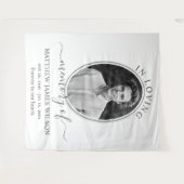 愛する記憶のモノクローム追悼記念写真 タペストリー (正面(横))