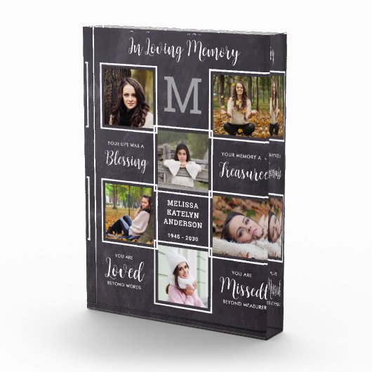 愛する記憶のユニーク写真コラージュ記念 フォトブロック (右)
