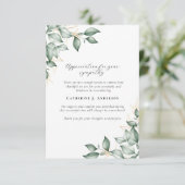 愛する記憶のユーカリ写真葬儀 サンキューカード (スタンド正面)