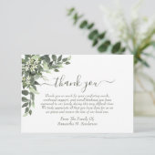 愛する記憶のユーカリ水彩葬儀 サンキューカード (スタンド正面)