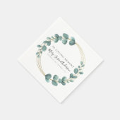 愛する記憶のユーカリ葬儀メモリアル目覚め スタンダードカクテルナプキン (角)