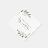 愛する記憶のユーカリ葬儀メモリアル目覚め スタンダードカクテルナプキン (角)