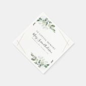 愛する記憶のユーカリ葬儀メモリアル目覚め スタンダードカクテルナプキン (角)