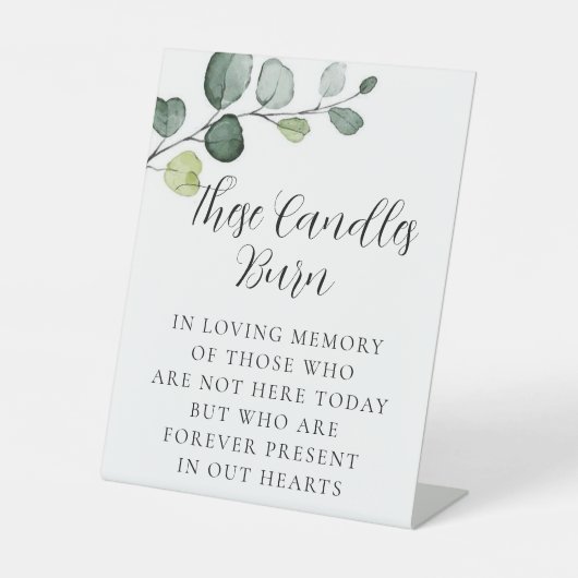 愛する記憶のユーカリ 台座サイン (正面)