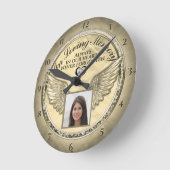 愛する記憶のラウンドクロックで記念撮影 ラウンド壁時計 (傾斜)